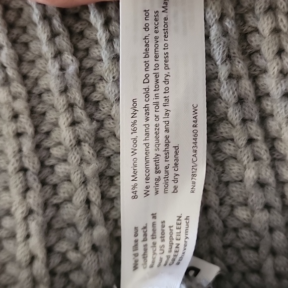 Eileen Fisher The Fisher Project Gray Crew Neck High Low Sweater Size Small - Picture 12 of 12